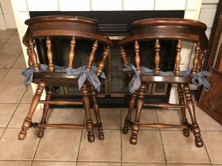 4 ETHAN ALLEN Old Tavern Pine Chair Set Dining Room Table Side Wood Chairs USA 6