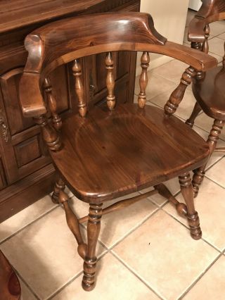 4 ETHAN ALLEN Old Tavern Pine Chair Set Dining Room Table Side Wood Chairs USA 9