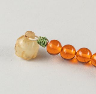 Chinese Antique/Vintage Agarwood & Peking Glass Prayer Beads 2