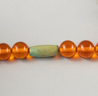 Chinese Antique/Vintage Agarwood & Peking Glass Prayer Beads 3