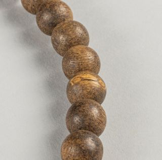 Chinese Antique/Vintage Agarwood & Peking Glass Prayer Beads 7