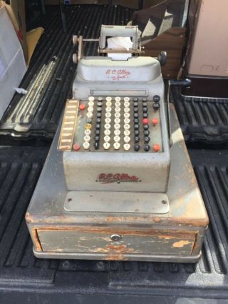 Vintage R.  C.  Allen Cash Register Mercantile Antique Adding Business Machine