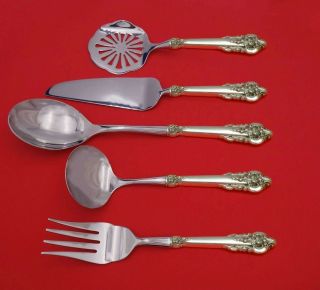Grand Baroque By Wallace Sterling Silver Thanksgiving Serving Set 5pc Custom