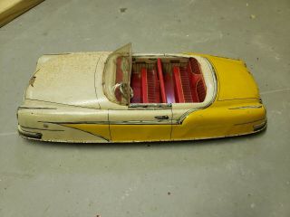 Vintage Marx Friction Sportster 20” Convertible Toy Car Rare Windshield Intact