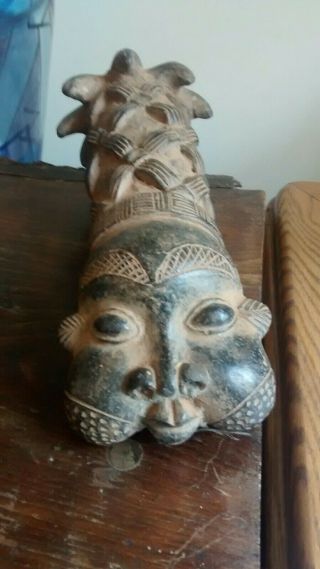 A Bamum terracotta tobacco pipe,  Cameroon 5