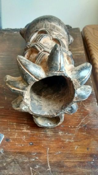 A Bamum terracotta tobacco pipe,  Cameroon 7