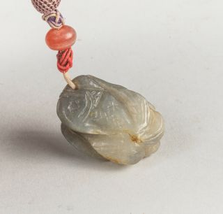 19th Chinese Antique Porcelain & Jade Prayer Beads With Cinnabar Box 2