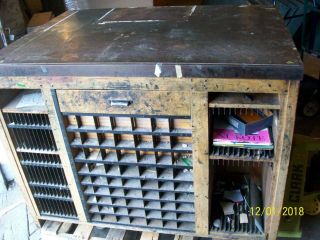 Vintage Hamilton Printing Table Cast Iron Top 37 " X 51 " X 38 " Tall