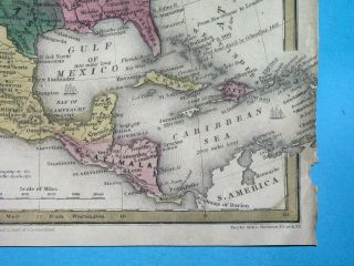 1839 RARE american ANTIQUE MAP TEXAS REPUBLIC UNITED STATES CALIFORNIA in MEXICO 6