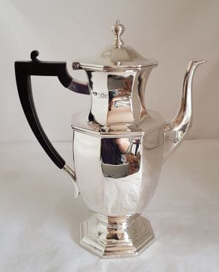 George V sterling silver coffee pot.  London 1918.  By Goldsmiths & Silversmiths Co. 11