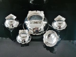 Cased Indian Silver Fruit Set,  c.  1940 T Kishsnchand ' s of Bombay,  Dishes Bowls 7