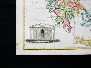 1810 LAPIE - rare map: GREECE,  BALKANS,  MONTENEGRO,  MACEDONIA,  ROMANIA,  BULGARIA 3