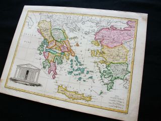1810 LAPIE - rare map: GREECE,  BALKANS,  MONTENEGRO,  MACEDONIA,  ROMANIA,  BULGARIA 4