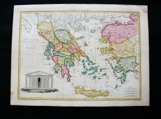 1810 LAPIE - rare map: GREECE,  BALKANS,  MONTENEGRO,  MACEDONIA,  ROMANIA,  BULGARIA 5