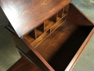 mahogany Estate Slant Top Desk With Leather Top 6