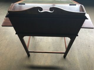 mahogany Estate Slant Top Desk With Leather Top 9