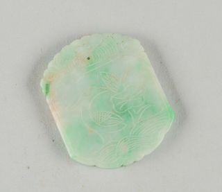 Chinese Antique/vintage Carved Jade Stone Pendant