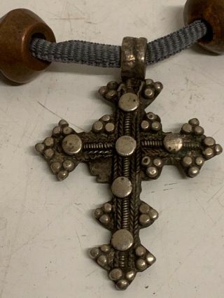 181047 - tribal Ethiopian necklace with cross and 2 Amulets - Ethiopia. 2