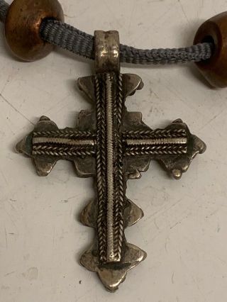 181047 - tribal Ethiopian necklace with cross and 2 Amulets - Ethiopia. 6