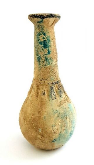 Very Very Rare Ancient Egyptian Antique Vessel Pharonic Stone Art Vase Faience