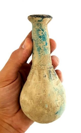 Very Very Rare Ancient Egyptian Antique Vessel Pharonic Stone Art Vase Faience 4
