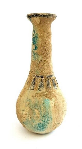Very Very Rare Ancient Egyptian Antique Vessel Pharonic Stone Art Vase Faience 9