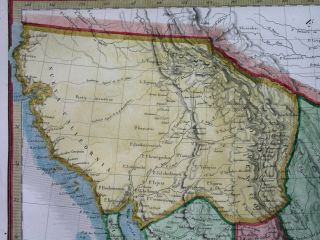 1830 UNUSUAL MAP TEXAS CALIFORNIA in MEXICO UNITED STATES ARIZONA 4