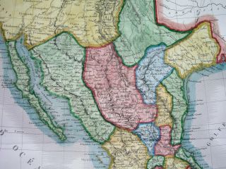 1830 UNUSUAL MAP TEXAS CALIFORNIA in MEXICO UNITED STATES ARIZONA 6