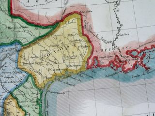 1830 UNUSUAL MAP TEXAS CALIFORNIA in MEXICO UNITED STATES ARIZONA 8