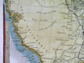 1830 UNUSUAL MAP TEXAS CALIFORNIA in MEXICO UNITED STATES ARIZONA 9