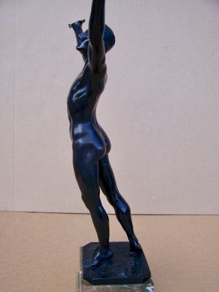 Otto Schmidt - Hofer Bronze Nude Figure of male athlete Germany,  20th C. 10