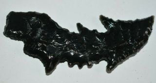 Orig $1099 Wow Pre Columbian Mayan Obsidian Bloodletting Tool 4in Prov