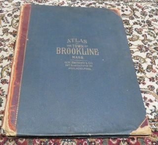 Atlas Of The Town Of Brookline Massachusetts - 1913 - G.  W.  Bromley - Color Plates
