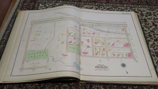 Atlas of the Town of Brookline Massachusetts - 1913 - G.  W.  Bromley - Color Plates 9