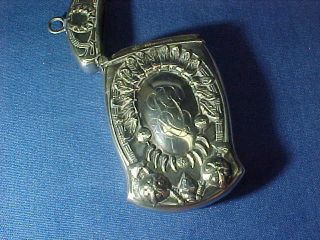 Early 20thc STERLING Silver MATCH SAFE w INDIAN CHIEF Design by GORHAM 3