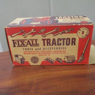 Vintage MARX FIX - ALL TRACTOR with TOOLS & ACCESSORIES w/ORIGINAL BOX 11