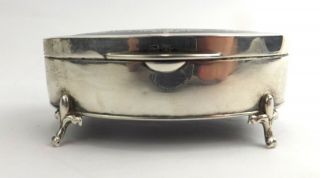 Jewellery Boudoir Ring Box Sterling Silver Walker & Hall Birmingham 1922 2