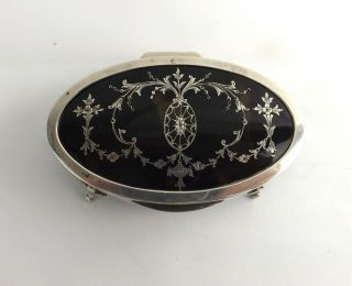 Jewellery Boudoir Ring Box Sterling Silver Walker & Hall Birmingham 1922 3