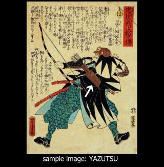 YAZUTSU (Arrow bag) KINKO MENUKI 18 - 19thC Japanese Edo Tsuba Yanone Antique 5