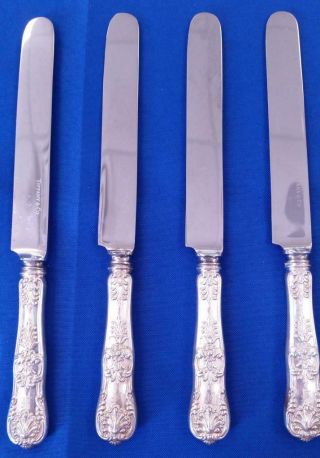 Tiffany & Co.  Sterling Silver English King Tea Spoons and Knives 20 pc.  Monogram 11