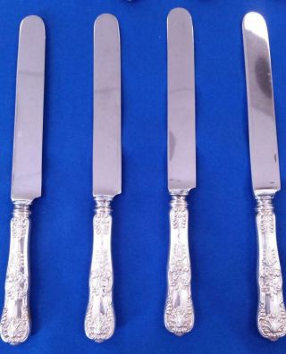Tiffany & Co.  Sterling Silver English King Tea Spoons and Knives 20 pc.  Monogram 6