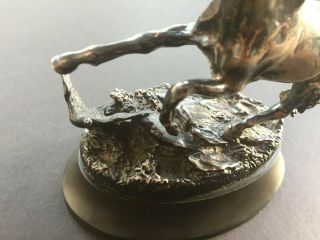 HEAVY FINE ENGLISH SOLID SILVER HORSE CRISP SHEFFIELD 1977 HALLMARK. 5