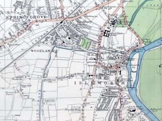 LONDON - Antique Map / Street Plan,  RICHMOND,  HOUNSLOW,  ISLEWORTH - BACON,  1910. 3