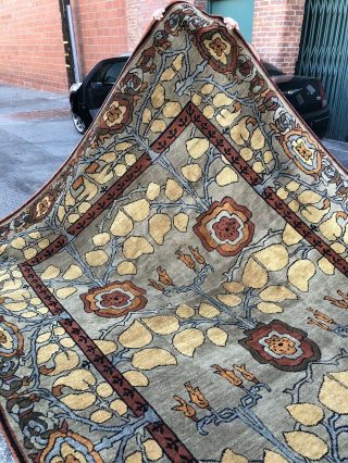 Auth: Vintage Voisey Arts And Crafts Rug Top Quality Tufenkian Beauty 9x12 Nr