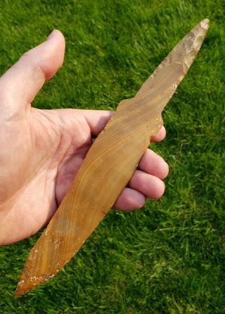 Huge 10 inch MAYAN Dagger/Spear found in Belize,  Precolumbian 2