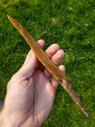 Huge 10 inch MAYAN Dagger/Spear found in Belize,  Precolumbian 5