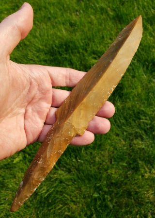 Huge 10 inch MAYAN Dagger/Spear found in Belize,  Precolumbian 7