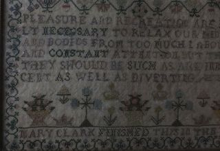 ANTIQUE GEORGIAN SAMPLER - MARY CLARK 1802 5