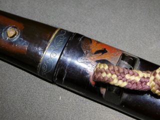 Makie Lacquered TANTO Sword KOSHIRAE w Fuchi/Kashira 19thC Japanese Edo Antique 5