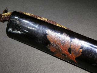 Makie Lacquered TANTO Sword KOSHIRAE w Fuchi/Kashira 19thC Japanese Edo Antique 9